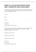 FSBPT -1&period;1 EXAM QUESTIONS WITH 100- COMPLETE SOLUTIONS