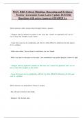 WGU D265 Critical Thinking&colon; Reasoning and Evidence &ndash; Practice Assessment Exam Latest Update 2025&sol;2026 Questions with correct answers GRADED A&plus;