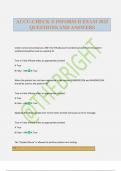 ACCU-CHECK &reg; INFORM II EXAM 2025 QUESTIONS AND ANSWERS