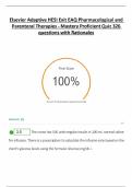 Elsevier Adaptive HESI Exit EAQ Pharmacological and Parenteral Therapies - Mastery Proficient Quiz 326 questions with Rationales