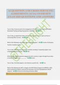 ACQUISITION AND CROSS-SERVICING AGREEMENTS &lpar;ACSA&rpar; OVERVIEW EXAM 2025 QUESTIONS AND ANSWERS