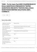 TXRH - To-Go Menu Test 2025 COMPREHENSIVE EXAM QUESTIONS &vert;FREQUENTLY TESTED QUESTIONS &vert;RECENTLY TESTING REAL EXAM QUESTIONS&vert;VERIFIED SOLUTIONS &lpar;100&percnt; CORRECT&rpar;
