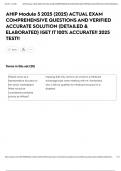 AHIP Module 5 2025 &lpar;2025&rpar; ACTUAL EXAM COMPREHENSIVE QUESTIONS AND VERIFIED ACCURATE SOLUTION &lpar;DETAILED & ELABORATED&rpar; &vert;GET IT 100&percnt; ACCURATE&excl;&excl; 2025 TEST&excl;&excl;