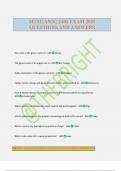 MTSU ANSC 1401 EXAM 2025 QUESTIONS AND ANSWERS