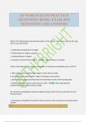 AP WORLD EXAM PRACTICE QUESTIONS BOOK&period; EXAM 2025 QUESTIONS AND ANSWERS