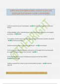 ADVANCED RIGGING TEST 2 EXAM 2025 QUESTIONS AND ANSWERS