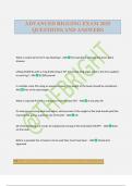ADVANCED RIGGING EXAM 2025 QUESTIONS AND ANSWERS