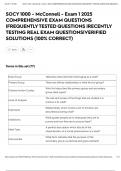 SOCY 1000 - McConnell - Exam 1 2025 COMPREHENSIVE EXAM QUESTIONS &vert;FREQUENTLY TESTED QUESTIONS &vert;RECENTLY TESTING REAL EXAM QUESTIONS&vert;VERIFIED SOLUTIONS &lpar;100&percnt; CORRECT&rpar;