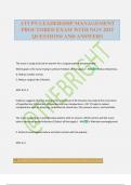 ATI PN LEADERSHIP MANAGEMENT PROCTORED EXAM WITH NGN 2025 QUESTIONS AND ANSWERS