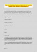 PDGA Certified Rules Final Exam 2025&sol;2026 with complete solutions 100&percnt; Verified &vert; Guaranteed PASS