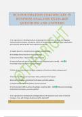 BCS FOUNDATION CERTIFICATE IN BUSINESS ANALYSIS EXAM 2025 QUESTIONS AND ANSWERS