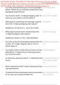 DEFENSE BASIC PRESERVATION AND PACKING ACTUAL EXAM &vert; Newest update&vert;Recently testing real exam questions&vert;COMPREHENSIVE QUESTIONS AND VERIFIED ANSWERS&vert;already graded A&plus;