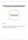 Elsevier&lowbar;Adaptive HESI EXIT 2025 Immunological system and infectious diseases 257 out of 290 WITH CORRECTION