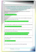 1st Year Millwright Lubrication Questions with   Correct Answers  for Specific Exam Mail  supergrades12&commat;gmail&period;com