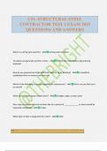 C51- STRUCTURAL STEEL CONTRACTOR TEST 1 EXAM 2025 QUESTIONS AND ANSWERS