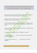 CALIFORNIA FOOD HANDLER EXAM 2025 QUESTIONS AND ANSWERS