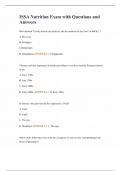 ISSA Nutrition Exam with Questions and Answers