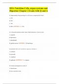 ISSA Nutrition Cells&comma; organ systems and Digestion Chapter 2 Exam with Q and A