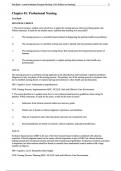 Test Bank - Lewis's Med-Surg Nursing - Ch&period; 1 Professional Nursing - RN Nclex 11th EDITION BY HARDLING