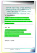 Airman leadership school distance  learning Set A Vol 1 Questions with   Correct Answers  for Specific Exam  Mail supergrades12&commat;gmail&period;com