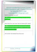 Airman Leadership School Course  00003 Questions with  Correct Answers   for Specific Exam Mail  supergrades12&commat;gmail&period;com