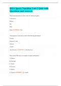 ISSA Sports Nutrition Unit 2 Quiz with Questions and Answers
