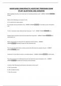 MARYLAND CHIROPRACTIC ASSISTANT PROGRAM EXAM STUDY QUESTIONS AND ANSWERS&period;