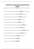 CHIROPRACTIC ASSISTANT TEST EXAM QUESTIONS AND ANSWERS