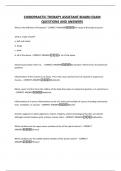 CHIROPRACTIC THERAPY ASSISTANT BOARD EXAM QUESTIONS AND ANSWERS