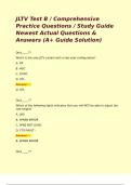 JLTV Test B &sol; Comprehensive Practice Questions &sol; Study Guide Newest Actual Questions & Answers &lpar;A&plus; Guide Solution&rpar;  Quiz&lowbar;&lowbar;&lowbar;&lowbar;&lowbar;&quest;&quest; Which is the only JLTV variant with a two-seat configuration&quest; A&period; GP B&period; HGC C&period; CCWC D&period; UTL -  Answer D&period; UTL  Quiz&lowbar;&lowbar;&lowbar;&lowbar;&lowbar;&quest;&quest; Which o