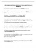 HBI CORE COMPETENCY ASSESSMENT EXAM QUESTIONS AND ANSWERS