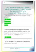ALS- Pre assessment Post Cardiac  Arrest Questions with  Correct Answers   for Specific Exam Mail  supergrades12&commat;gmail&period;com 