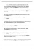 LCHI 476 FINAL EXAM 3 QUESTIONS AND ANSWERS