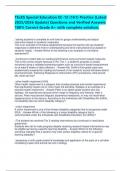 TExES Special Education EC-12 &lpar;161&rpar; Practice &lbrack;Latest 2025&sol;2026 Update&rsqb; Questions and Verified Answers 100&percnt; Correct Grade A&plus; with complete solution&period;