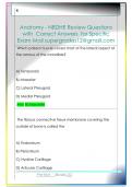 Anatomy - NBDHE Review Questions  with  Correct Answers  for Specific  Exam Mail supergrades12&commat;gmail&period;com