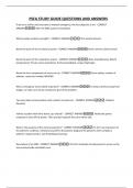 PSFA STUDY GUIDE QUESTIONS AND ANSWERS
