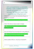APG U3 QUESTIONS & ANSWERS  VERIFIED 100&percnt; CORRECT&excl;&excl;NEWEST  UPDATE Questions with  Correct  Answers  for Specific Exam Mail  supergrades12&commat;gmail&period;com