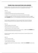 PN3006 FINAL EXAM QUESTIONS AND ANSWERS