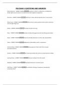 PSA EXAM 1 QUESTIONS AND ANSWERS