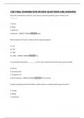 CIM FINAL EXAMINATION REVIEW QUESTIONS AND ANSWERS