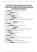 AGPCNP Adult-Gerontology Primary Care Nurse ANCC 2025 Exam questions and Verified answers&period;