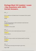 Portage Biod 152 module 1 exam &sol; Key Questions with 100&percnt; Correct Answers&period;