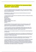 ATI Capstone Care of Children Pre-Assessment Quiz&colon; Updated A&plus; Guide Solution