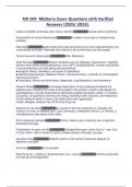 NR 509 Midterm Exam Questions with Verified Answers