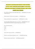 MECHANICAL TECHNOLOGIST GRADE 1 STUDY MATERIAL ACTUAL   EXAM   WITH 100&percnt; RATED CORRECT   REAL EXAM QUESTIONS AND CORRECT ANSWERS&vert; GRADED A&plus; &vert;2025  LATEST VERSION &vert; 100&percnt; VERIFIED