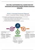 2025 WELL SUMMARIZED FULL COURSE FOR D293 Assessment and Learning Analytics Western Governors University
