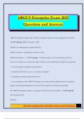 ARGUS Enterprise Exam 2025 Questions and Answers