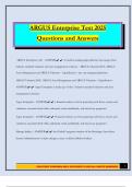 ARGUS Enterprise Exam 2025 Questions and Answers