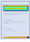 ARGUS Enterprise Certification Exam Review 2025 Questions and Answers