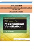 TEST BANK FOR PILBEAMS MECHANICAL VENTILATION 7TH EDITION UPDATE BY CAIRO&period;PDF &vert;ALL CHAPTERS COVERED